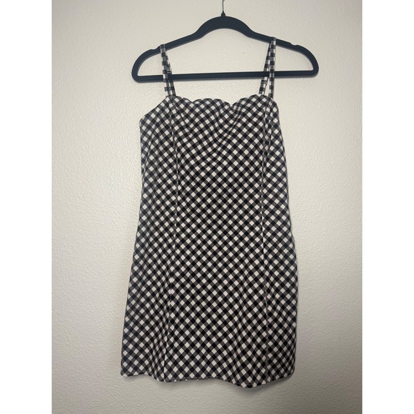 Abercrombie & Fitch Gingham Mini Skort Dress Black White 159D3127 Mens Size M - Picture 4 of 12